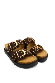 Gaia Shoes FL275 Sandali con borchie dorate