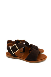 Gaia Shoes 240300 Sandali bassi scamosciati con fibbia
