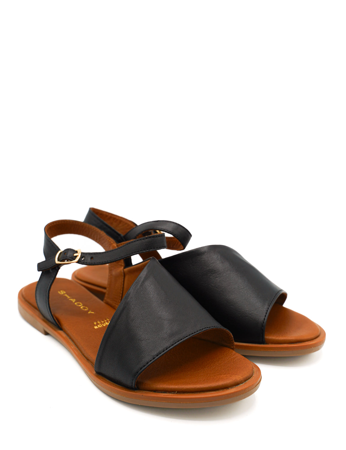 Gaia Shoes 220085 Sandali bassi con ampia fascia e cinturino regolabile