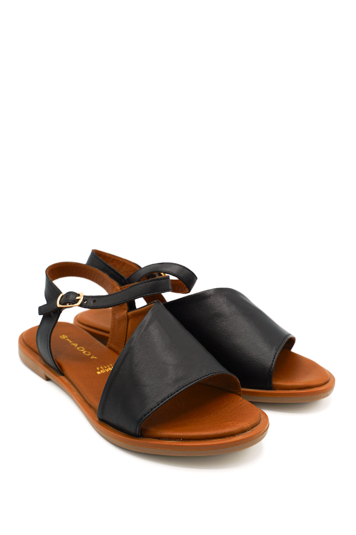 Gaia Shoes 220085 Sandali bassi con ampia fascia e cinturino regolabile