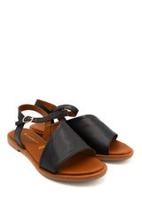 Gaia Shoes 220085 Sandali bassi con ampia fascia e cinturino regolabile