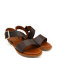Gaia Shoes 240300 Sandali in pelle con cinturino e fiibia dorata