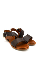 Gaia Shoes 240300 Sandali in pelle con cinturino e fiibia dorata