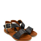 Gaia Shoes 240300 Sandali in pelle con cinturino e fiibia dorata