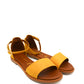 Gaia Shoes 220204 Sandali bassi in pelle e cinturino regolabile alla caviglia