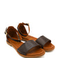 Gaia Shoes 220204 Sandali bassi in pelle e cinturino regolabile alla caviglia