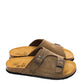 Gaia Shoes 1781UFL Ciabatte uomo in pelle scamosciata con doppia fibbia