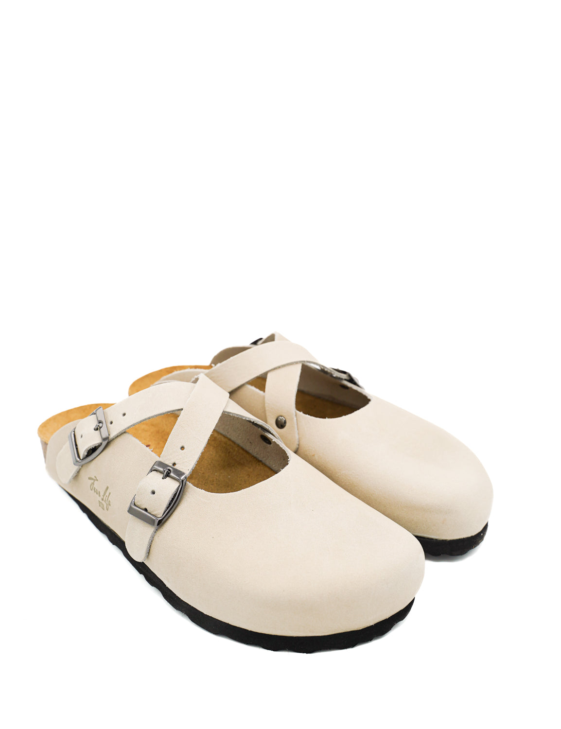 Gaia Shoes 890-018FL Sabot donna con cinturini incrociati