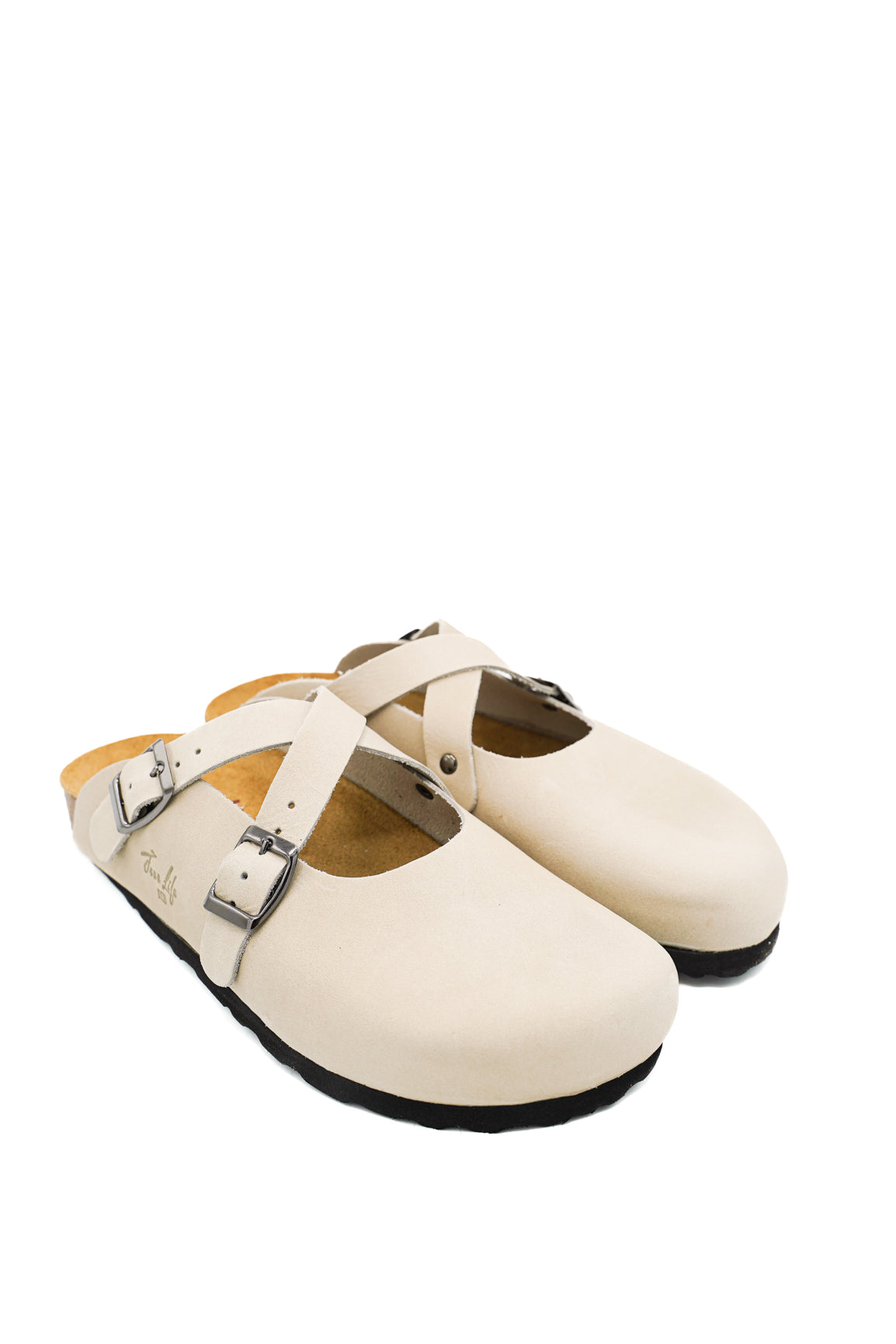 Gaia Shoes 890-018FL Sabot donna con cinturini incrociati