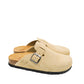 Gaia Shoes 890-009FL Zoccoli sabot donna a punta chiusa in pelle scamosciata
