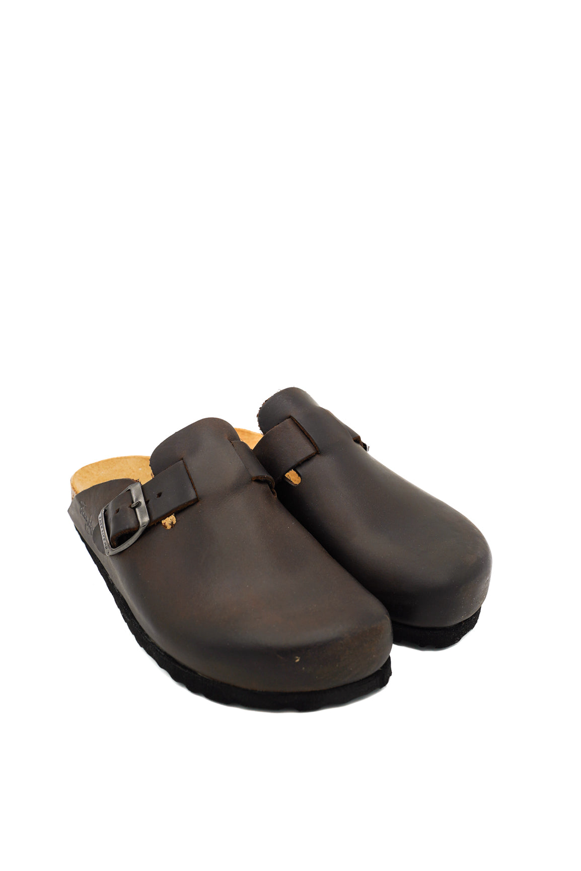 Gaia Shoes 890-009FL Zoccoli sabot donna in pelle ingrassata
