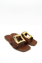 Gaia Shoes 1566024 Ciabatte con ampia fascia decorata