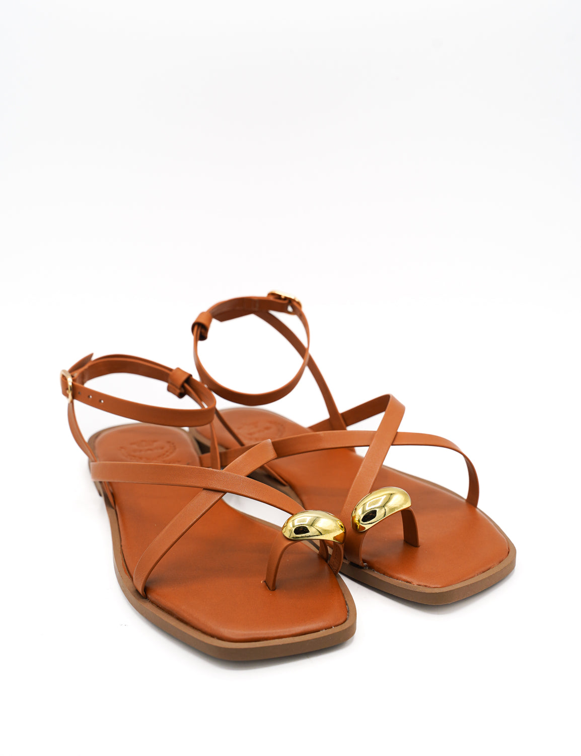Gaia Shoes 1566026 Sandali piatti con fascette multiple