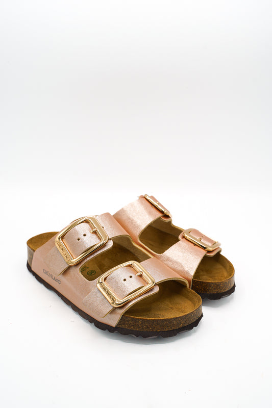 Grunland CB1802 Ciabatta laminata con maxi-fibbie Enny