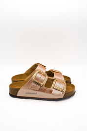 Grunland CB1802 Ciabatta laminata con maxi-fibbie Enny