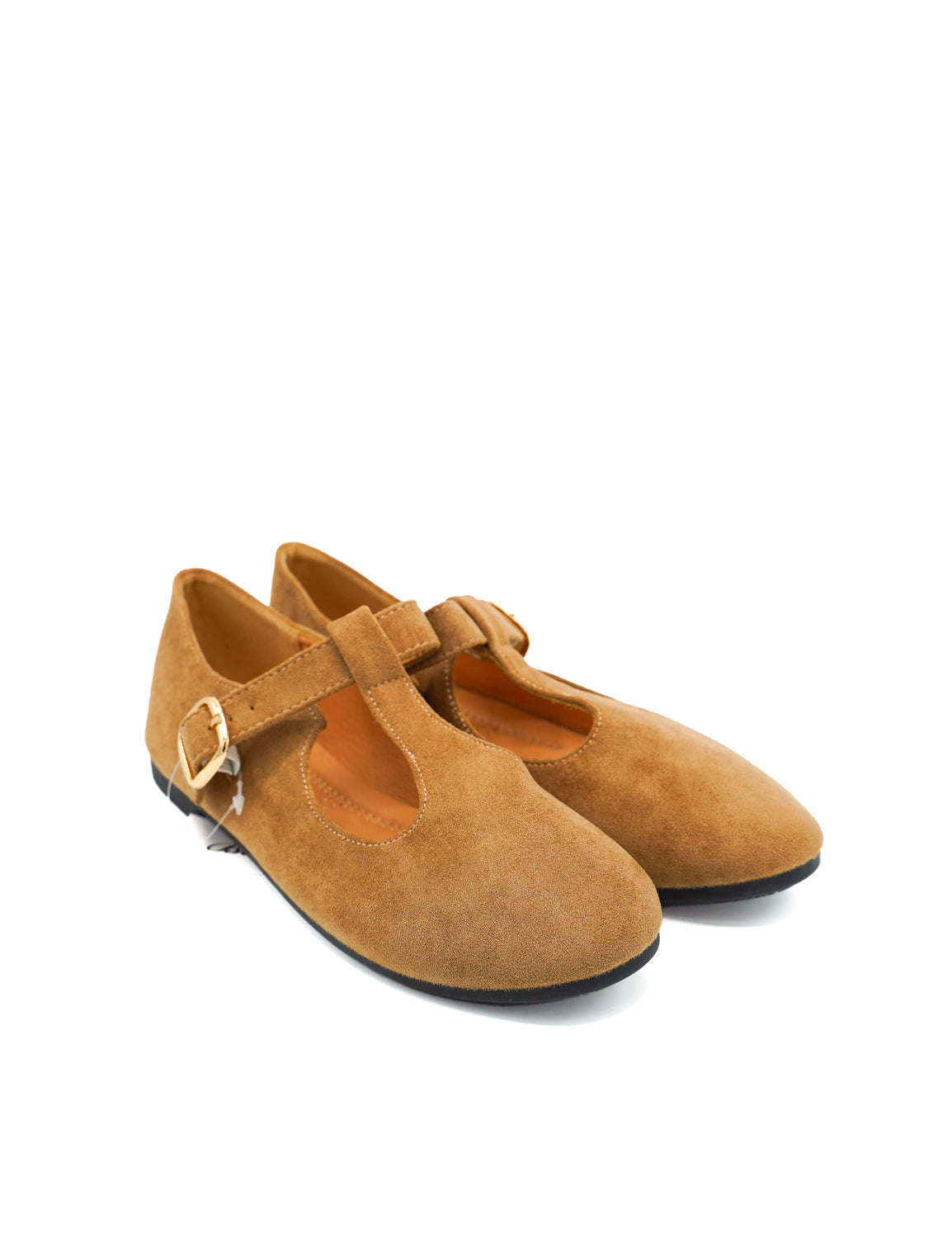Gaia Shoes Cindy ballerine scamosciate Mary Jane con cinturino a T