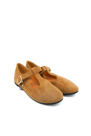 Gaia Shoes Cindy ballerine scamosciate Mary Jane con cinturino a T