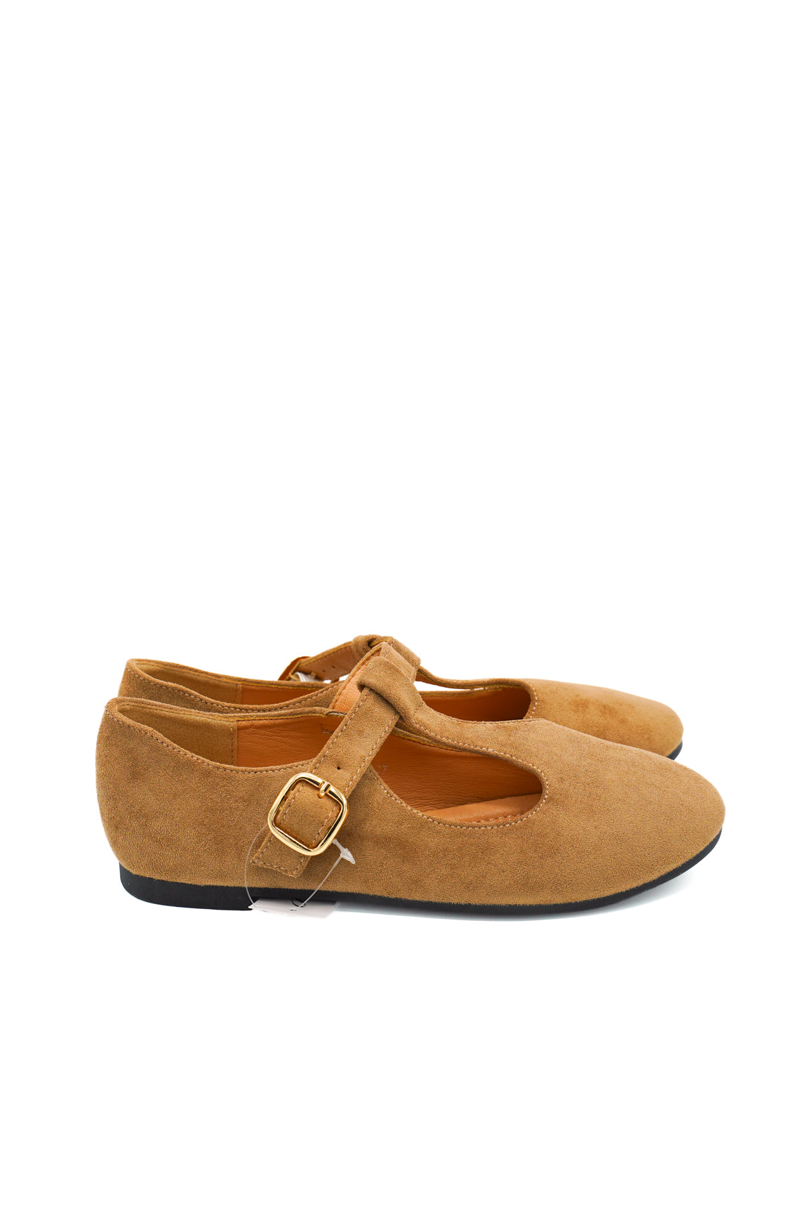 Gaia Shoes Cindy ballerine scamosciate Mary Jane con cinturino a T
