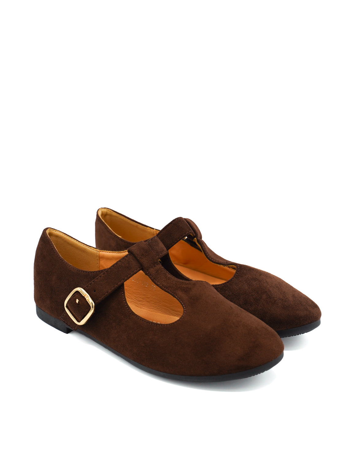 Gaia Shoes Cindy ballerine scamosciate Mary Jane con cinturino a T