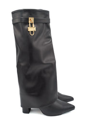 Gaia Shoes Camilla stivale con risvolto e lucchetto