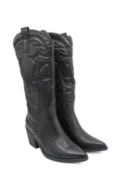 Gaia Shoes Claudia stivali texani con impunture decorative
