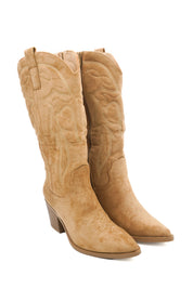 Gaia Shoes Claudia stivali texani con impunture decorative