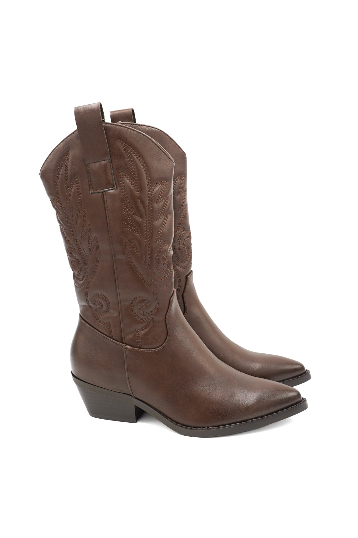 Gaia Shoes Celine stivali texani con cuciture decorative