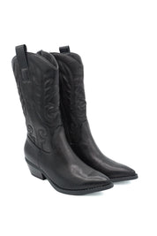 Gaia Shoes Celine stivali texani con cuciture decorative