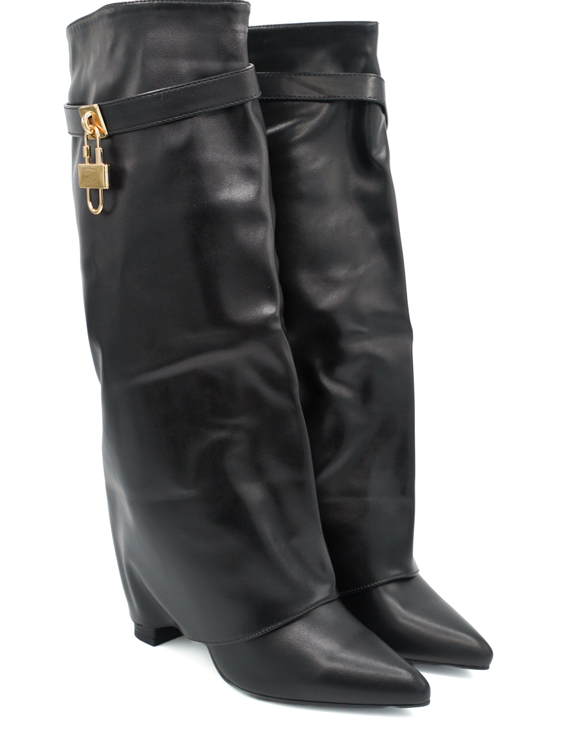 Gaia Shoes Carlotta stivali alti con design a risvolto