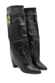 Gaia Shoes Carlotta stivali alti con design a risvolto