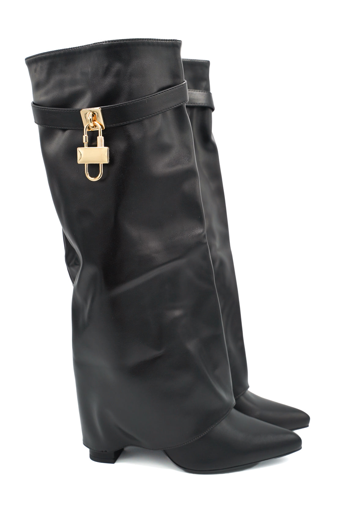 Gaia Shoes Carlotta stivali alti con design a risvolto