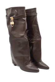 Gaia Shoes Carlotta stivali alti con design a risvolto