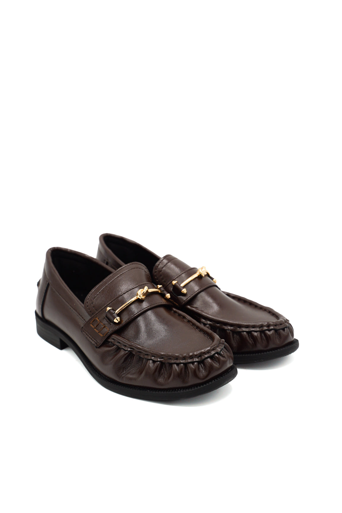 Gaia Shoes 4002 mocassino arricciato con cuciture pronunciate