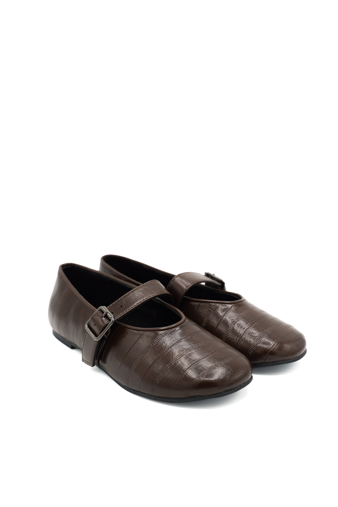 Gaia Shoes Mirta ballerine Mary Jane con texture geometrica