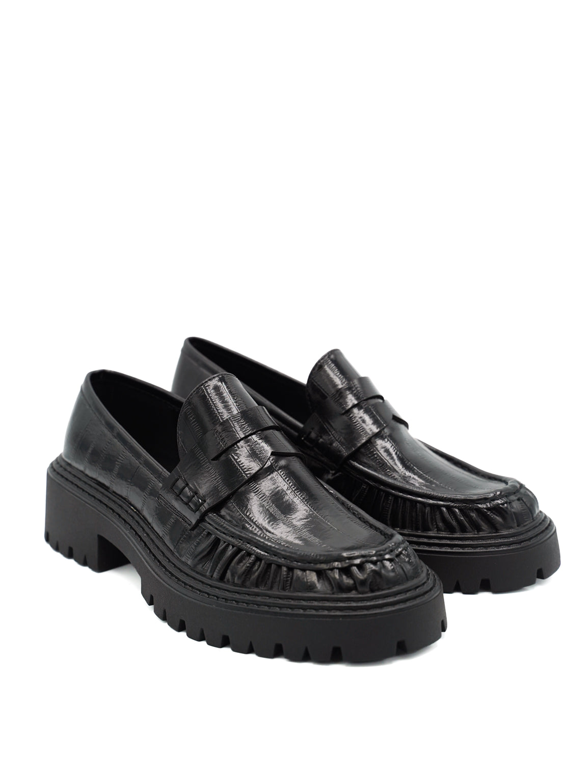 Gaia Shoes Moira mocassini penny in stampa cocco