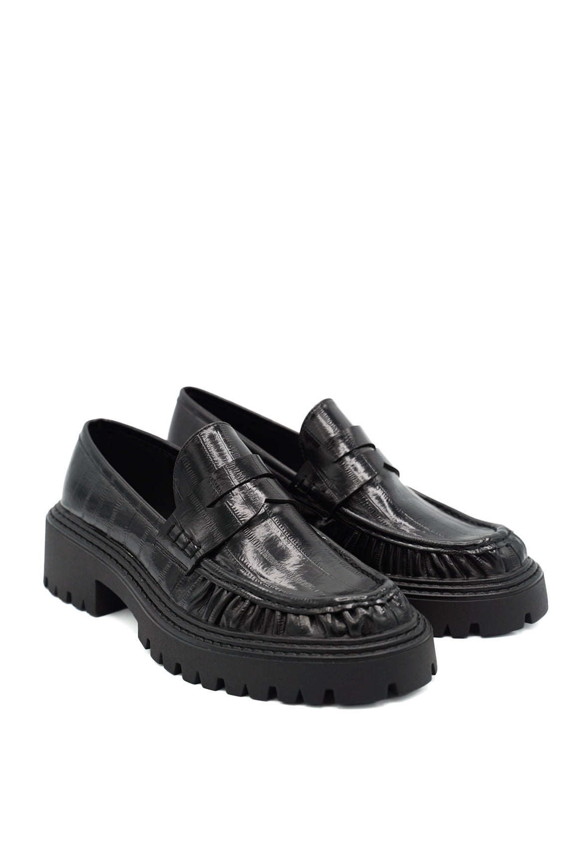 Gaia Shoes Moira mocassini penny in stampa cocco