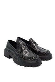 Gaia Shoes Moira mocassini penny in stampa cocco