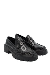 Gaia Shoes Moira mocassini penny in stampa cocco
