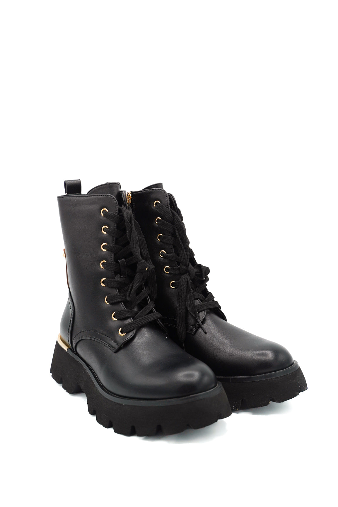 Gaia Shoes Mirella anfibi combat con occhielli metallici
