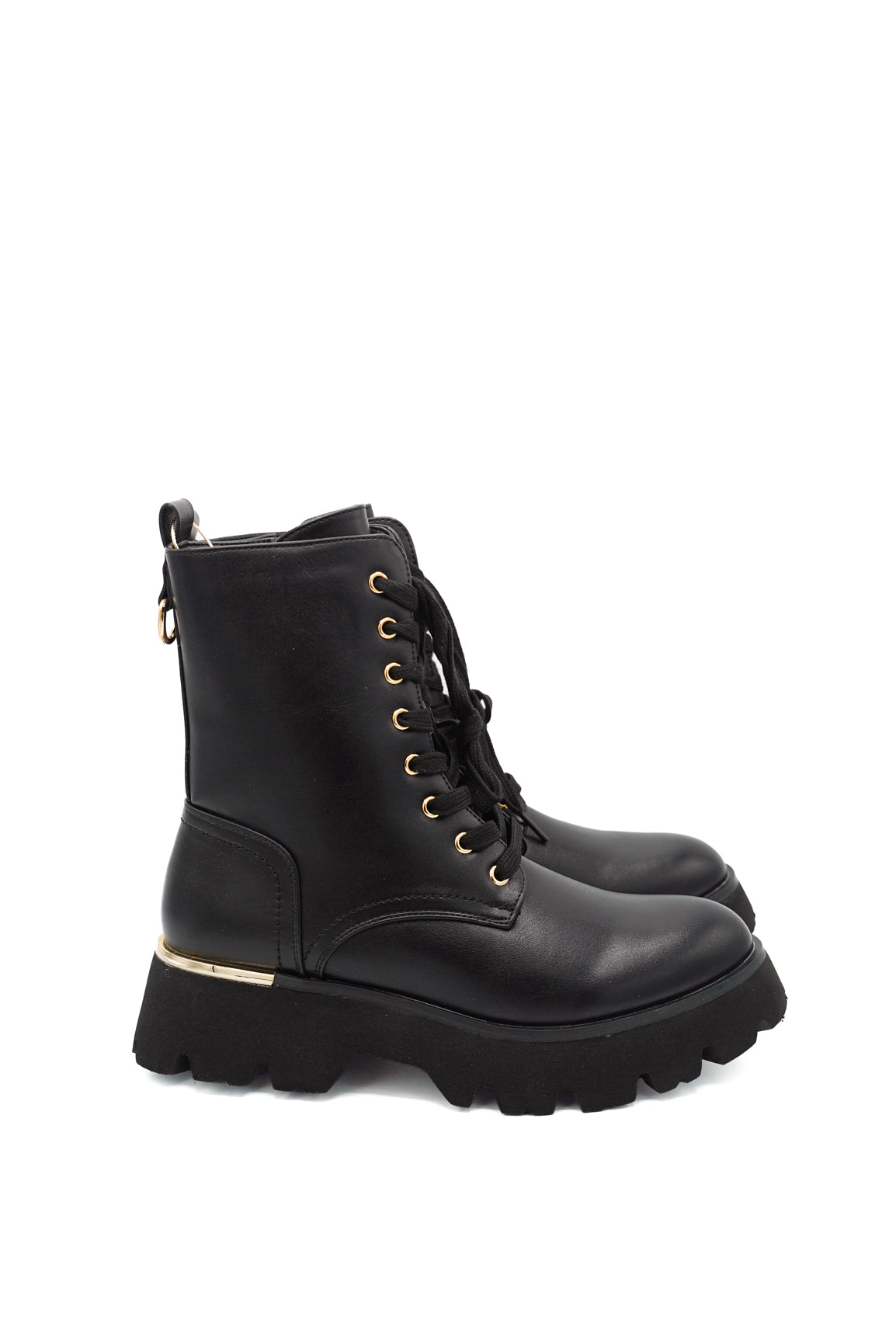 Gaia Shoes Mirella anfibi combat con occhielli metallici