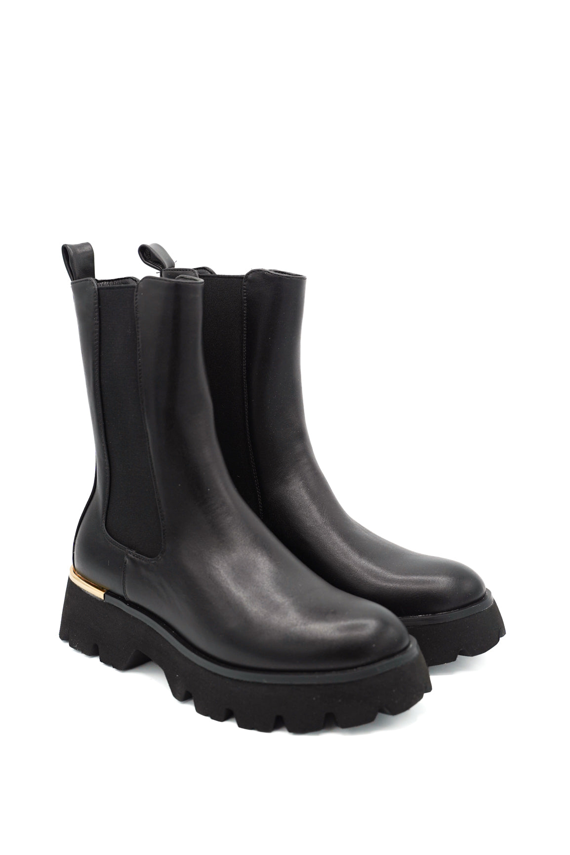 Gaia Shoes Mimma stivaletti chelsea con inserto metallico
