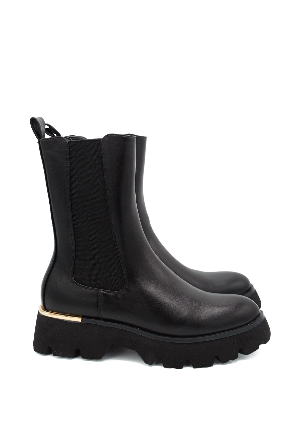 Gaia Shoes Mimma stivaletti chelsea con inserto metallico