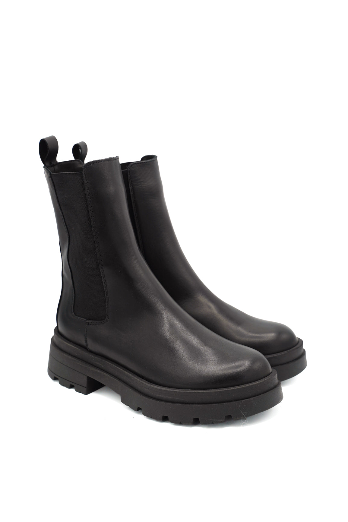 Scarpissime 7730 beatles in pelle con suola chunky track