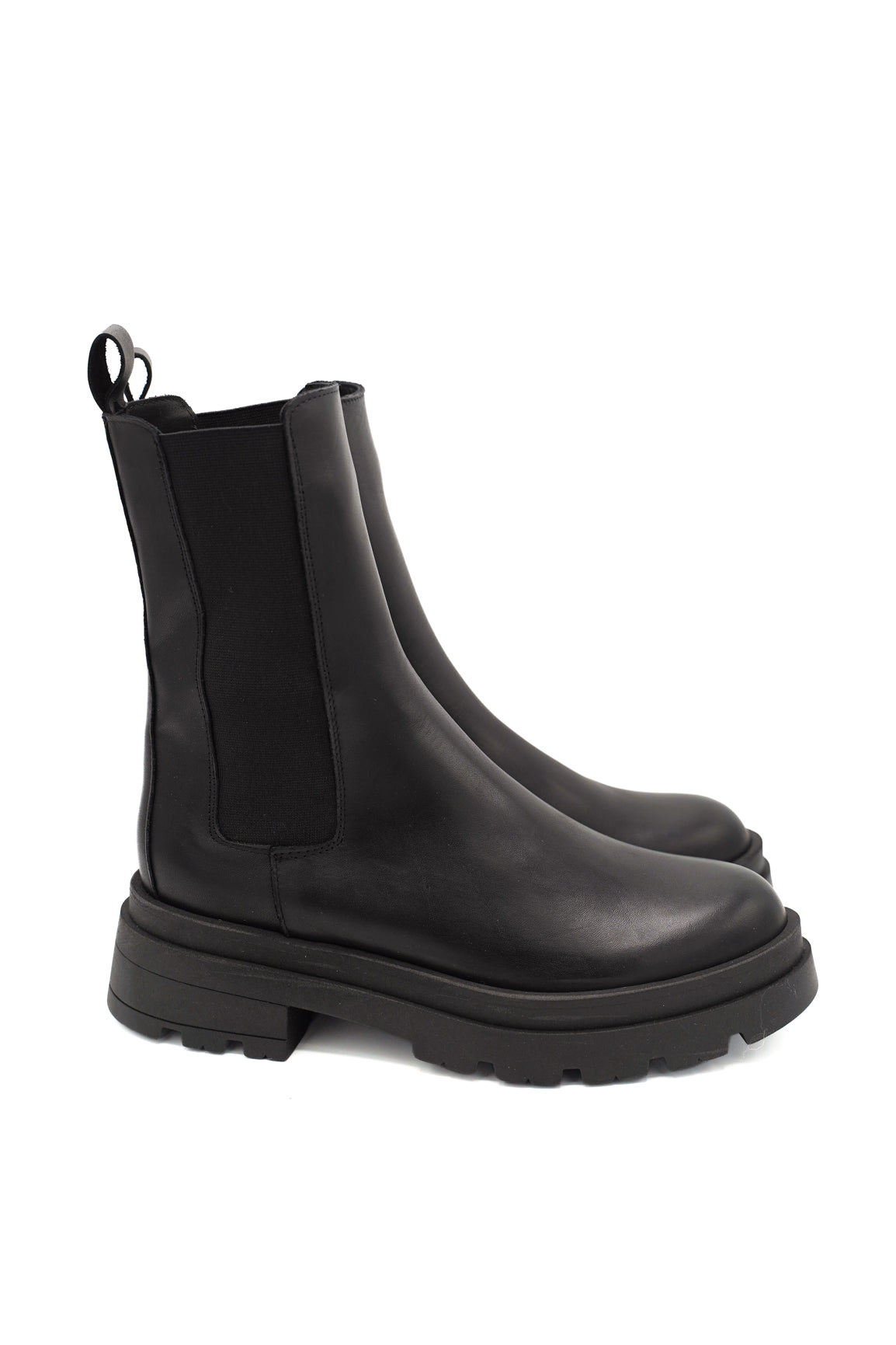 Scarpissime 7730 beatles in pelle con suola chunky track