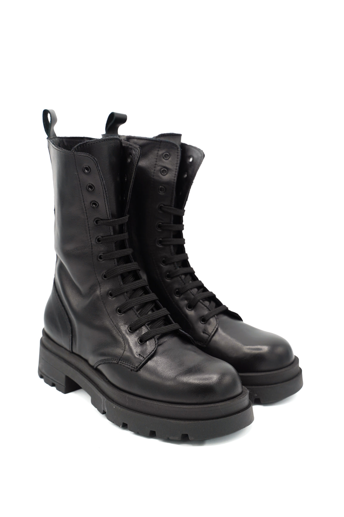 Scarpissime 7711 anfibio in pelle stile combat