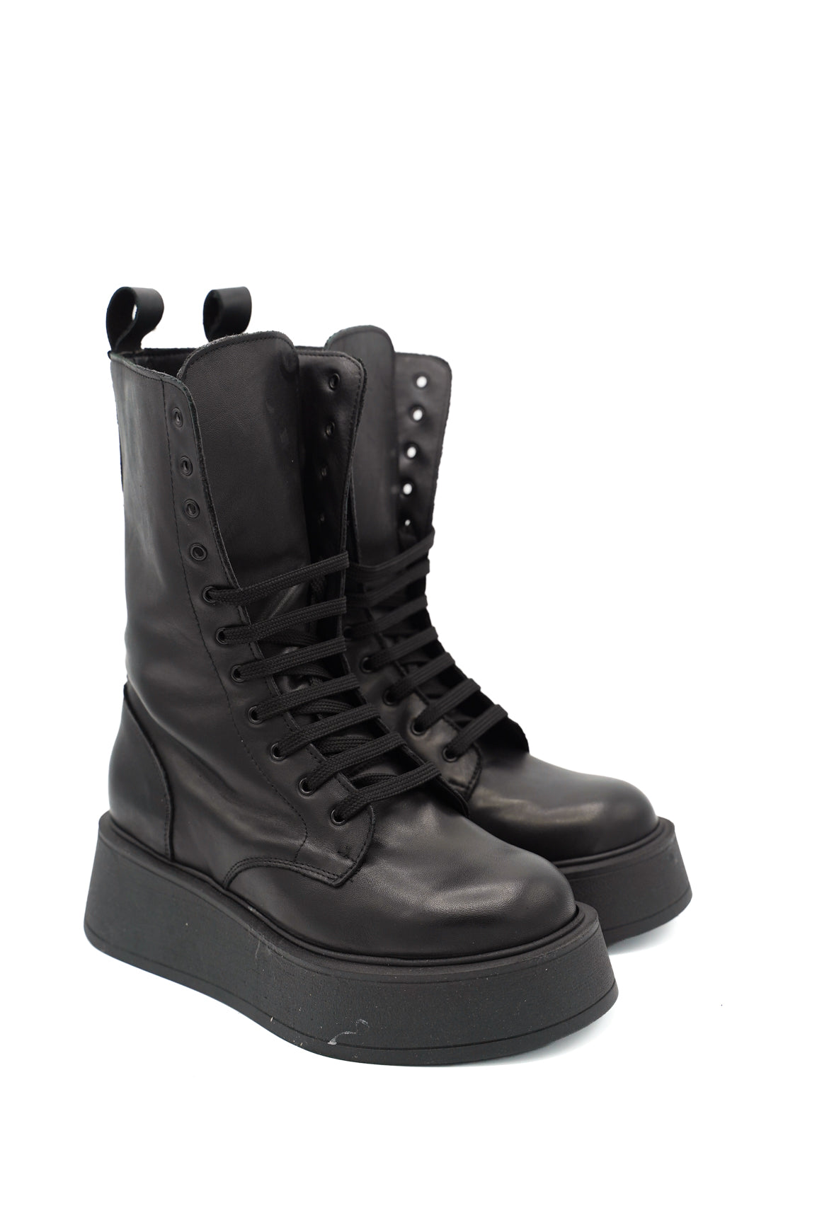 Scarpissime V11 anfibi in pelle con suola platform