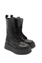 Scarpissime V11 anfibi in pelle con suola platform