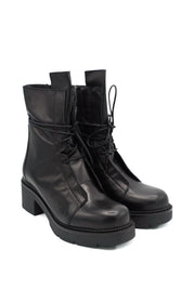 Gaia Shoes Vienna 4 anfibi in pelle con lacci alla caviglia