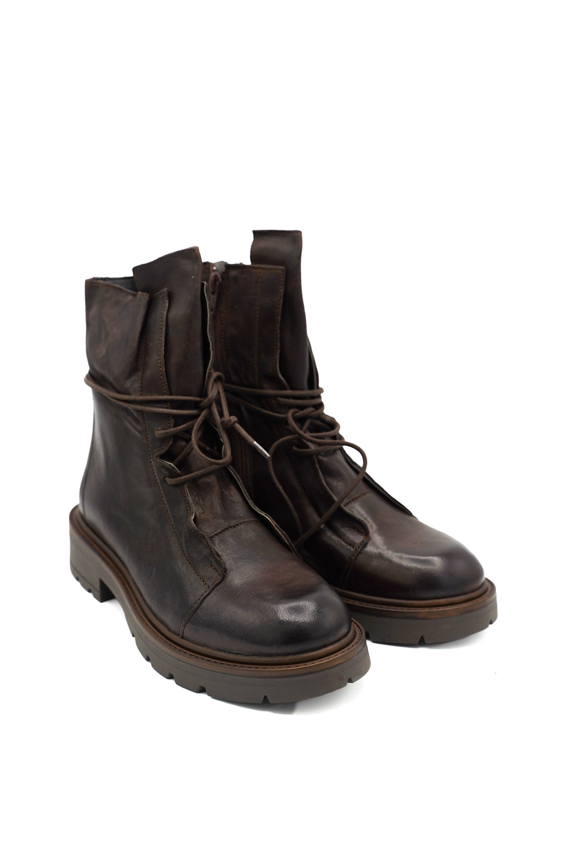 Gaia Shoes Praga 7 anfibi stile combat in pelle