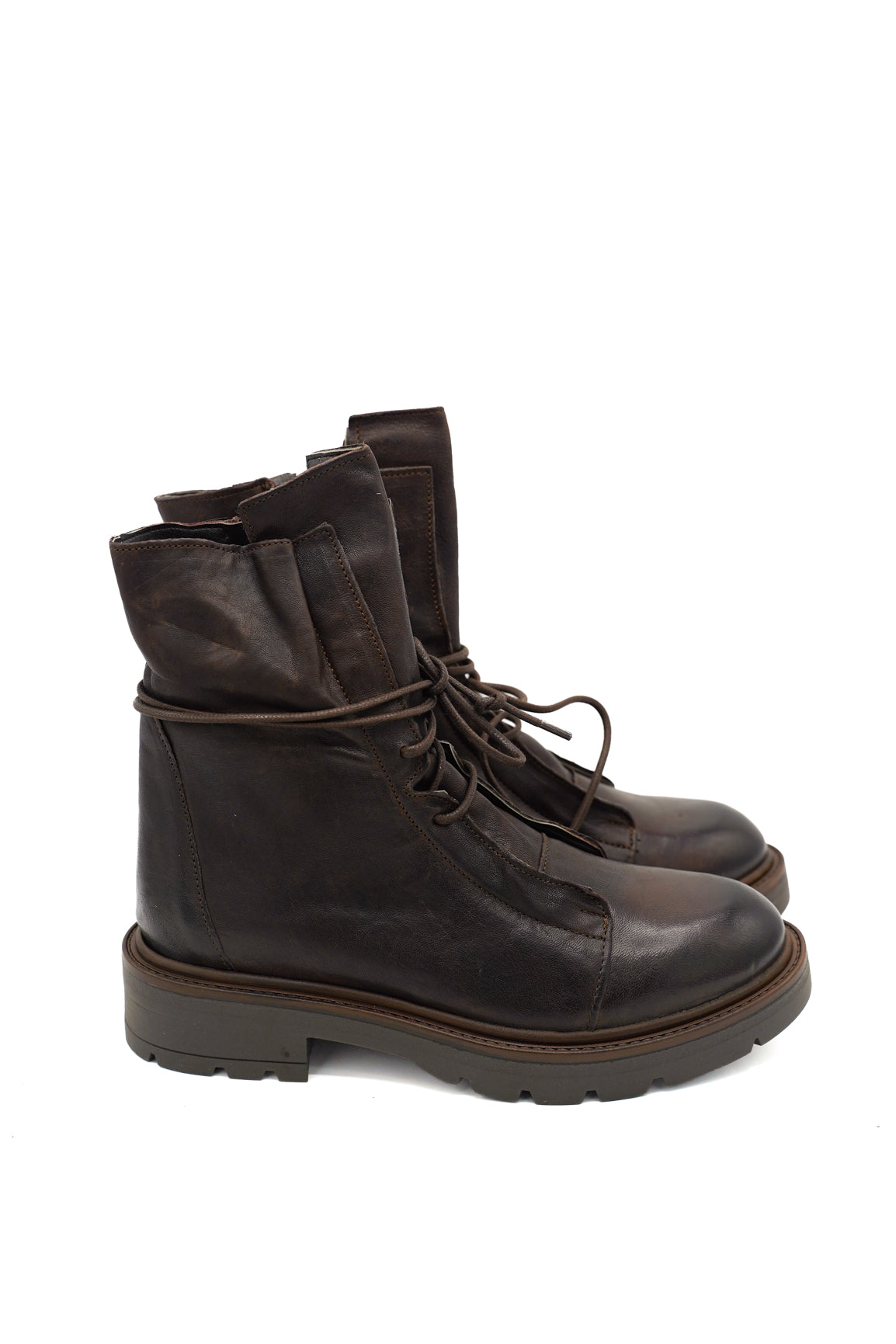 Gaia Shoes Praga 7 anfibi stile combat in pelle
